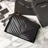 High YSL Saint Laurent Medium Monogram Kate Chain Shoulder Bag Black