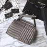 1:1 Mirror YSL Saint Laurent Medium Monogram Kate Chain Shoulder Bag Light Gray