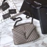 1:1 Mirror YSL Saint Laurent Medium Monogram Kate Chain Shoulder Bag Light Gray