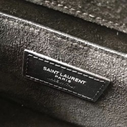 Designer YSL Saint Laurent Medium Monogram Kate Diamond Cowhide Bag Black