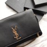 AAA+ YSL Saint Laurent Medium Reversible Kate Suede and Smooth Leather Black