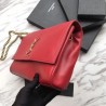 Top Quality YSL Saint Laurent Medium Reversible Kate Suede and Smooth Leather Red