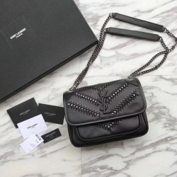 Designer YSL Saint Laurent Niki Mini Studs Flap Bag