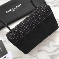 1:1 Mirror YSL Saint Laurent Small Monogram Kate Diamond Bag Black