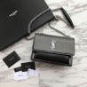 Perfect YSL Saint Laurent Sunset Diamond Cowhide Bag Black