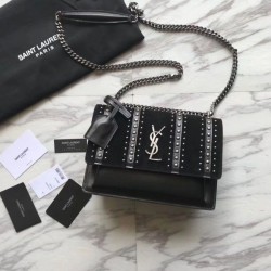 Fashion YSL Saint Laurent Sunset Medium Studs Flap Bag