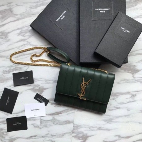 Knockoff YSL Saint Laurent Vicky Large Bag Green