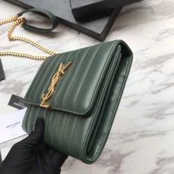 Knockoff YSL Saint Laurent Vicky Large Bag Green