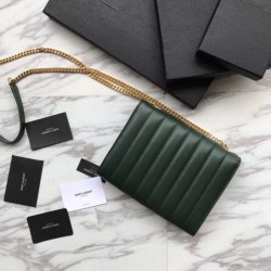 Knockoff YSL Saint Laurent Vicky Large Bag Green