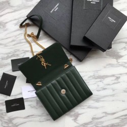 Knockoff YSL Saint Laurent Vicky Large Bag Green