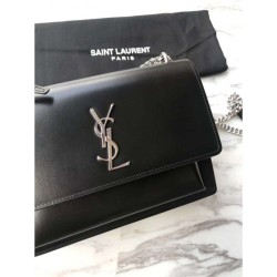 Top YSLSaint Laurent Medium Sunset Bag Black