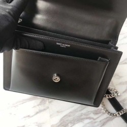 Top YSLSaint Laurent Medium Sunset Bag Black