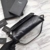 Replicas YSL Saint Laurent Niki Body Bag Crinkled Vintage Leather Black