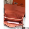 1:1 Mirror Hermes Constance Long Wallet In Crevette Leather