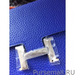 Top Quality Hermes Constance Long Wallet In Electric Blue Leather