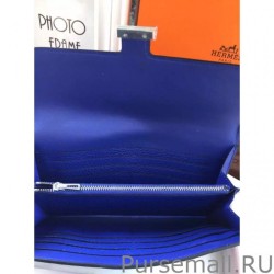Top Quality Hermes Constance Long Wallet In Electric Blue Leather