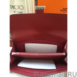 Copy Hermes Constance Long Wallet In Fuchsia Leather