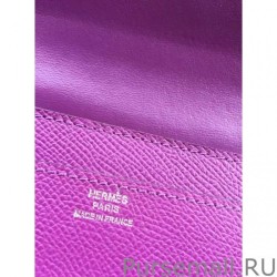 Perfect Hermes Constance Long Wallet In Cyclamen Epsom Leather