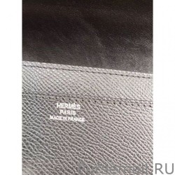 Luxury Hermes Constance Long Wallet In Black Epsom Leather