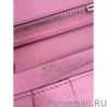 Inspired Hermes Bearn Wallet In Pink Epsom Leather