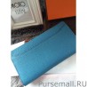 AAA+ Hermes Constance Long Wallet In Jean Blue Leather