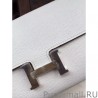 1:1 Mirror Hermes Constance Long Wallet In White Epsom Leather