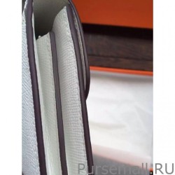 1:1 Mirror Hermes Constance Long Wallet In White Epsom Leather