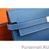 Replica Hermes Kelly Longue Wallet In Jean Blue Epsom Leather