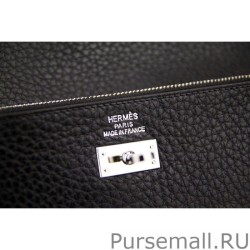 Top Hermes Kelly Longue Wallet In Black Clemence Leather