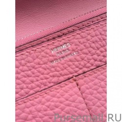 High Quality Hermes Dogon Wallet In Pink Leather