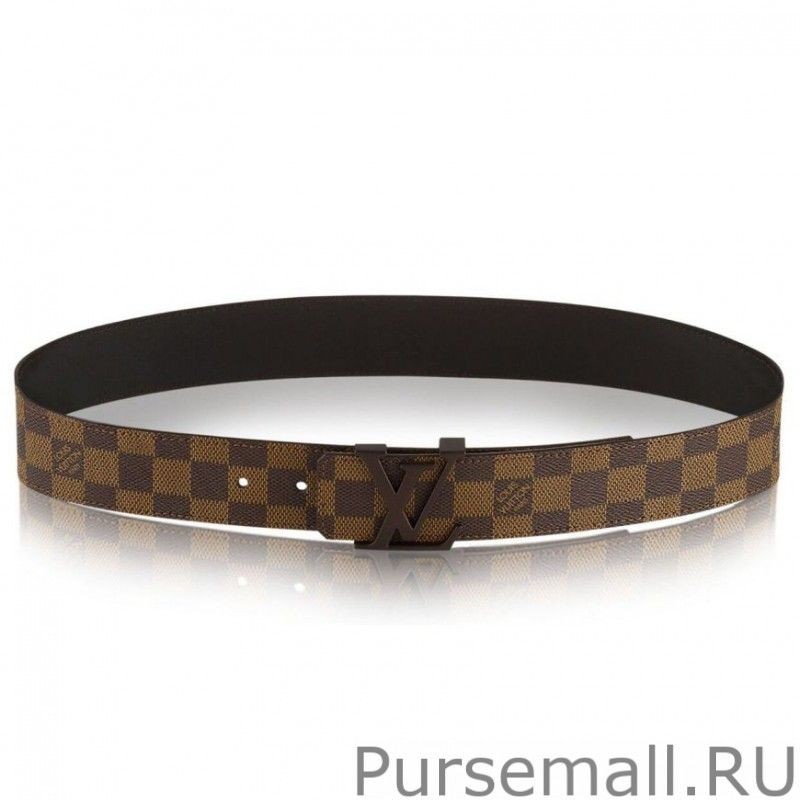 Fashion Initiales Damier Ebene Canvas Belt M9807S