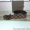 Fashion Initiales Damier Ebene Canvas Belt M9807S