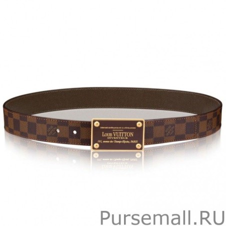 Top Inventeur Damier Ebene Canvas Reversible Belt M9677Q