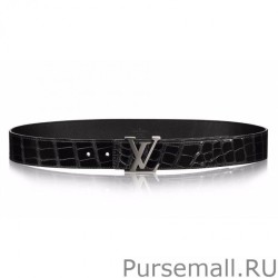 UK LV Initials 40mm Crocodile Belt M9896U