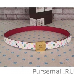 Luxury LV Cut 30MM Reversible Belt Multicolor M9682W