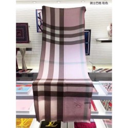 High Classic Large Check Cashmere Scarf Pink