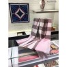 High Classic Large Check Cashmere Scarf Pink