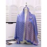 High Classic Silk cashmere 140 x 140cm Blue