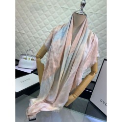 Copy GG Jacquard Wool Shawl 130 x 130 Pink