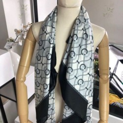 Best GG Silk Scarf 140 x 140 Black