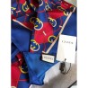 Best GG Silk Scarf 140 x 140 Blue