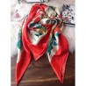 High Quality GG Silk Scarf 140 x 140 Red