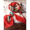 High Quality GG Silk Scarf 140 x 140 Red