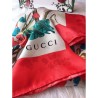 High Quality GG Silk Scarf 140 x 140 Red