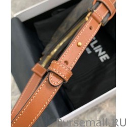 Best Celine Mini Ava In Triomphe Canvas And Calfskin Brown