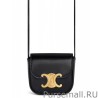 UK Celine Mini Triomphe In Shiny Calfskin Black