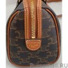 Designer Celine Small Boston In Triomphe Canvas Coffee