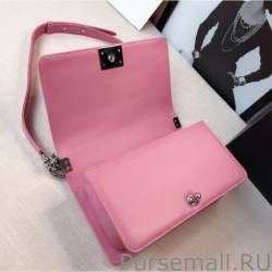 Top Quality Boy Classic Flap Bag A67086 Rose Steel Hardware