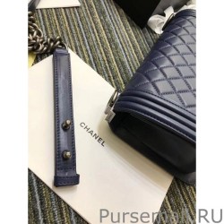 High Quality Boy Classic Flap Bag A67086 Royal Blue Bronze Hardware