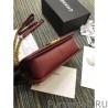 Luxury Boy Embossed Calfskin Flap Bag A67086 Claret